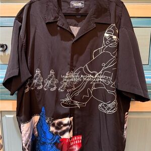 Black Graphic Men's Shirt